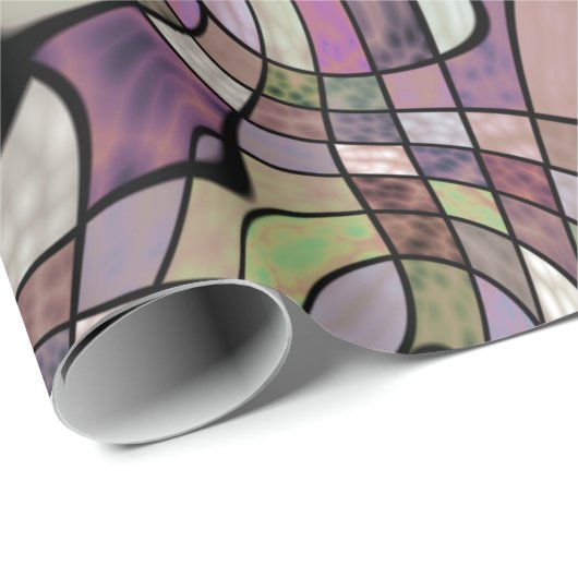 Spaß Angesagter Lila Violet Schwarzer Mosaik Pop K Geschenkpapier (Rolleneckpunkt)