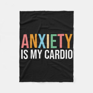 Spaß Angst ist mein Cardio Retro-Programm für psyc Fleecedecke