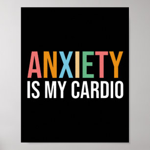 Spaß Angst ist mein Cardio Retro-Programm für psyc Poster