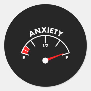 Spaß ängstlich für Männer Frauen voller Angst Runder Aufkleber