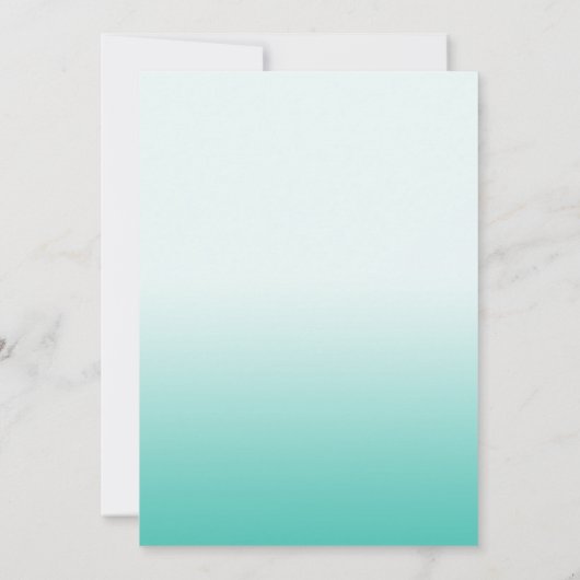 Spaß Aquamarin Ombre BABY Blocks Einladung (Rückseite)