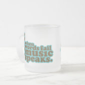 Spaß-aquamarine Musik spricht Musiker-Geschenk Mattglastasse (Vorderseite Links)