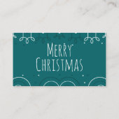 Spaß Aquamarine Weihnachten Platzkarte (Rückseite)