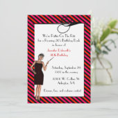 Spaß Art Deco Geburtstagsparty Einladung (Stehend Vorderseite)