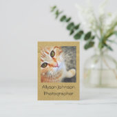 Spaß-Art Ihre Foto Geschäfts-Karten Visitenkarte (Stehend Vorderseite)