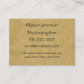 Spaß-Art Ihre Foto Geschäfts-Karten Visitenkarte (Rückseite)