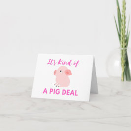 Spaß: Art of Big (Pig) Deal PERSONALISIERT Card Karte
