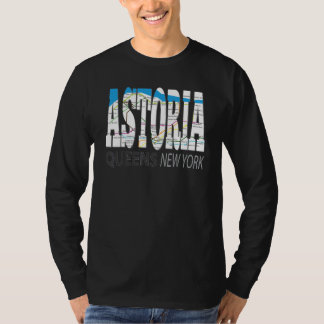 Spaß Astoria Queens New York mit U-Bahn-Karte T-Shirt