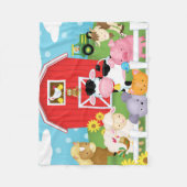 Spaß auf der Bauernhof-Flanell-Decke Fleecedecke (Vorderseite)