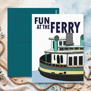 Spaß auf der Fähre Reise Postkarte