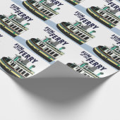 Spaß auf der Fährschifffahrt Geschenkpapier (Ecke)