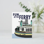 Spaß auf der Fährschifffahrt Postkarte (Stehend Vorderseite)