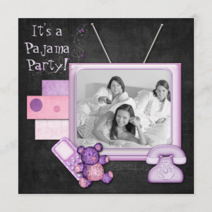 Spaß auf der Pyjamaparty Einladung