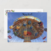 Spaß auf der Vintagen Karussell-Postkarte Postkarte (Vorne/Hinten)