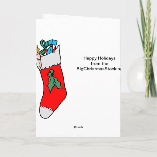 Spaß auf Ski Feiertagskarte (Rückseite)