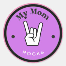 Spaß! Aufkleber - Meine Mama ROCKS!