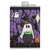 Spaß aufwecken | Happy Halloween Magic & Mischief Flachmann (Rückseite)