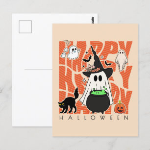 Spaß aufwecken   Happy Halloween Magic & Mischief Postkarte