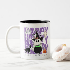 Spaß aufwecken | Happy Halloween Magic & Mischief Zweifarbige Tasse