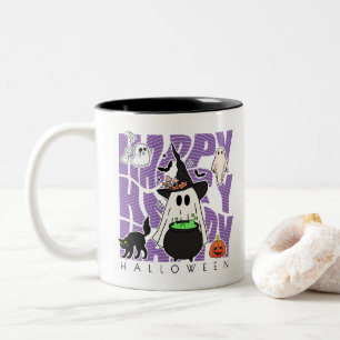 Spaß aufwecken Happy Halloween Magic & Mischief Zweifarbige Tasse