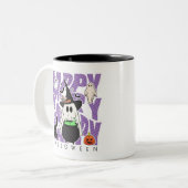 Spaß aufwecken | Happy Halloween Magic & Mischief Zweifarbige Tasse (Vorderseite Links)