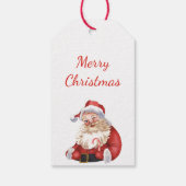 Spaß aus dem Weihnachtsmann Individuelle Name Gesc Geschenkanhänger (Rückseite)