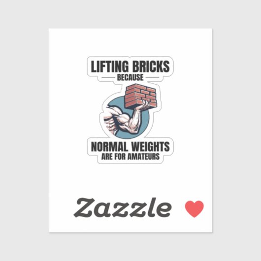 Spaß aus Ziegelstein: über normale Weichteichen hi Aufkleber (Blatt)