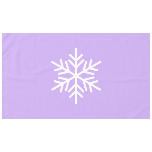 Spaß Ausgeklügeltes nordisches Schneeflocken Lila Tischdecke (Vorderseite (Horizontal))
