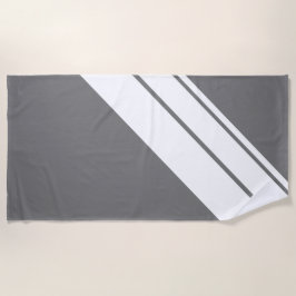 Spaß Ausgereifte dunkelgraue Streifen Strandtuch