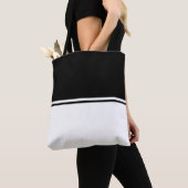 Spaß Ausgereifter Schwarz-weiß gestreifter Farbblo Tasche (Von Nahem)