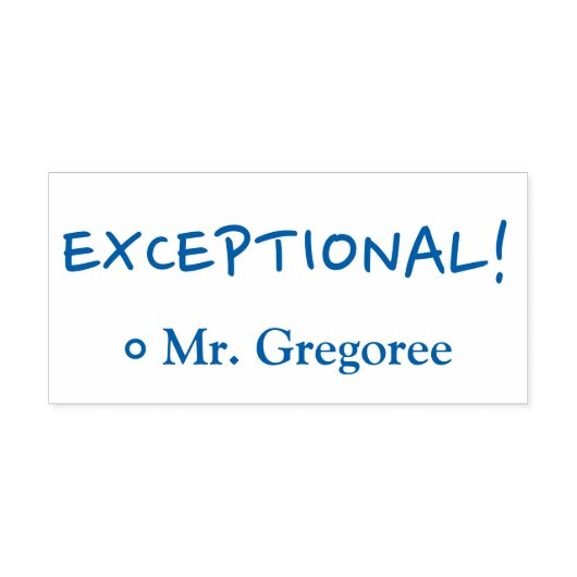 Spaß "AUSSERGEWÖHNLICH!" Briefmarke aus Kautschuk Permastempel (Design)