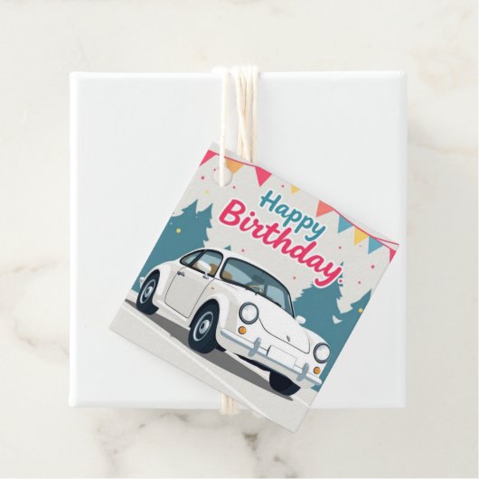 Spaß Auto-Themed Happy Geburtstag Geschenkanhänger (Beispiel)