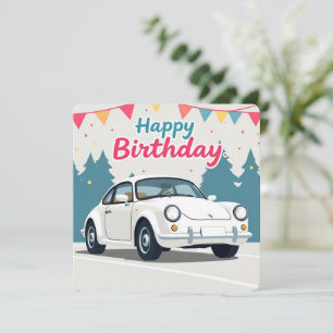 Spaß Auto-Themed Happy Geburtstag Karte