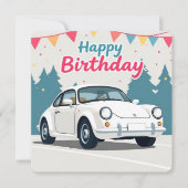 Spaß Auto-Themed Happy Geburtstag Karte (Vorderseite)
