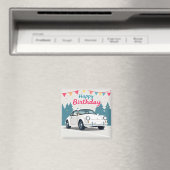 Spaß Auto-Themed Happy Geburtstag Magnet (In Situ (Geschirrspüler))