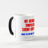 Spaß-Auto-Thermometer "nehmen Sie Ur Temp" Verwandlungstasse (Vorderseite Links)