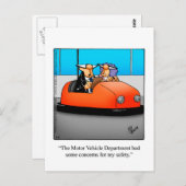 Spaß Autofahren Postkarte "Spectickles" (Vorne/Hinten)