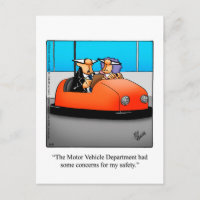 Spaß Autofahren Postkarte "Spectickles"