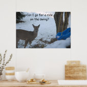 Spaß Baby Buck Snow Blue Baby Swing Poster (Küche)