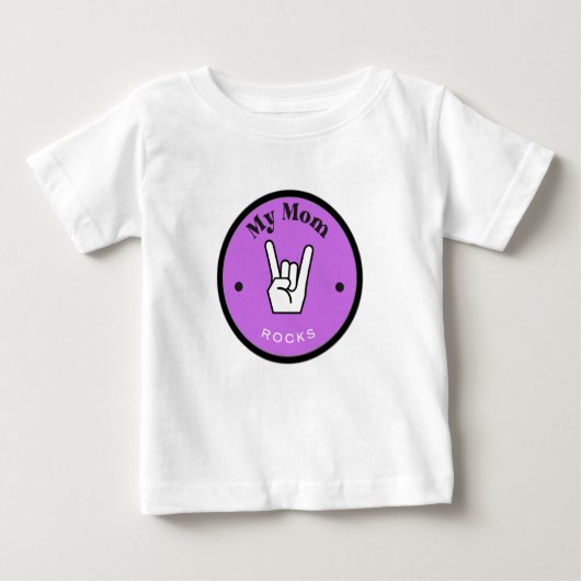 Spaß! Baby Fine Jersey T - Shirt - Meine Mama ROCK (Vorderseite)