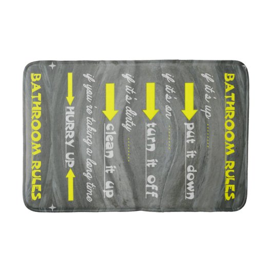 Spaß-Badezimmer-Regeln Badematte (Vorderseite)