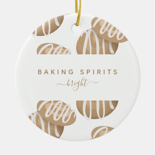 Spaß Baking Spirituosen Bright Christmas Cookies Keramik Ornament (Vorne)