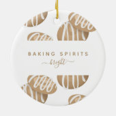 Spaß Baking Spirituosen Bright Christmas Cookies Keramik Ornament (Hinten)