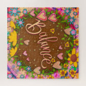 Spaß-Balance-Herz-Blume Niedliche Inspiritivität Puzzle (Horizontal)