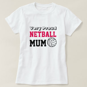Spaß-Ball-Entwurfnetball-Mama T-Shirt