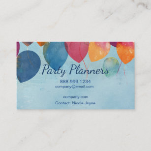 Spaß-Ballon-Party-oder Ereignis-Planer Visitenkarte