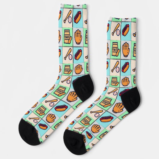 Spaß-Baseball Socken (Linkes Detail)