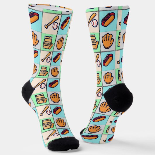 Spaß-Baseball Socken (Gewinkelt)