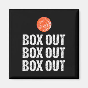 Spaß Basketball Coach Box Out Quote Grunge Grafik Magnet
