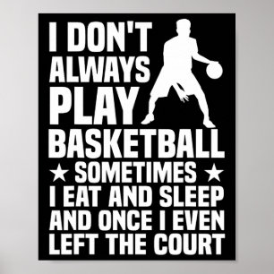 Spaß Basketball Design für Männer Frauen Basketbal Poster